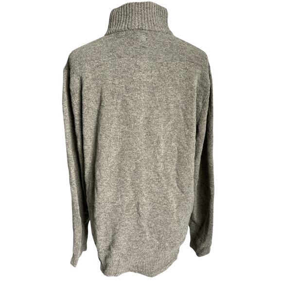 J. Crew Men’s Size Large 100% Lambswool Button Front Mock Neck Sweater - Picture 3 of 7
